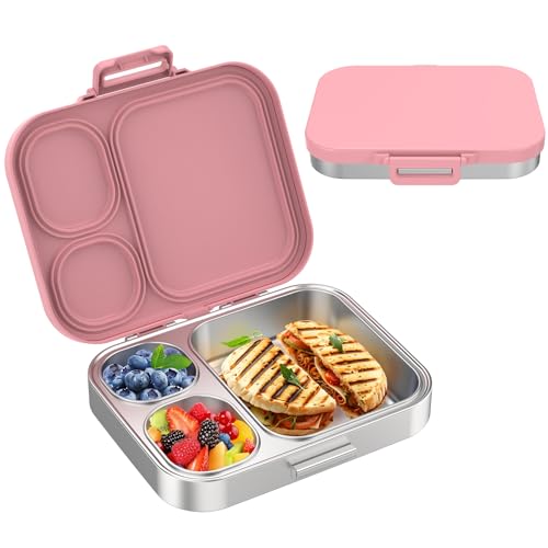 Stainless Steel 3-Compartment Leakproof Lunch Box W80493
