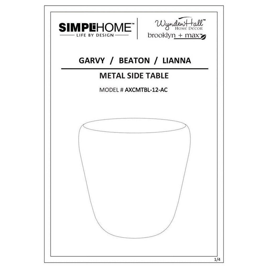 20" Metal Accent Side Table L264730