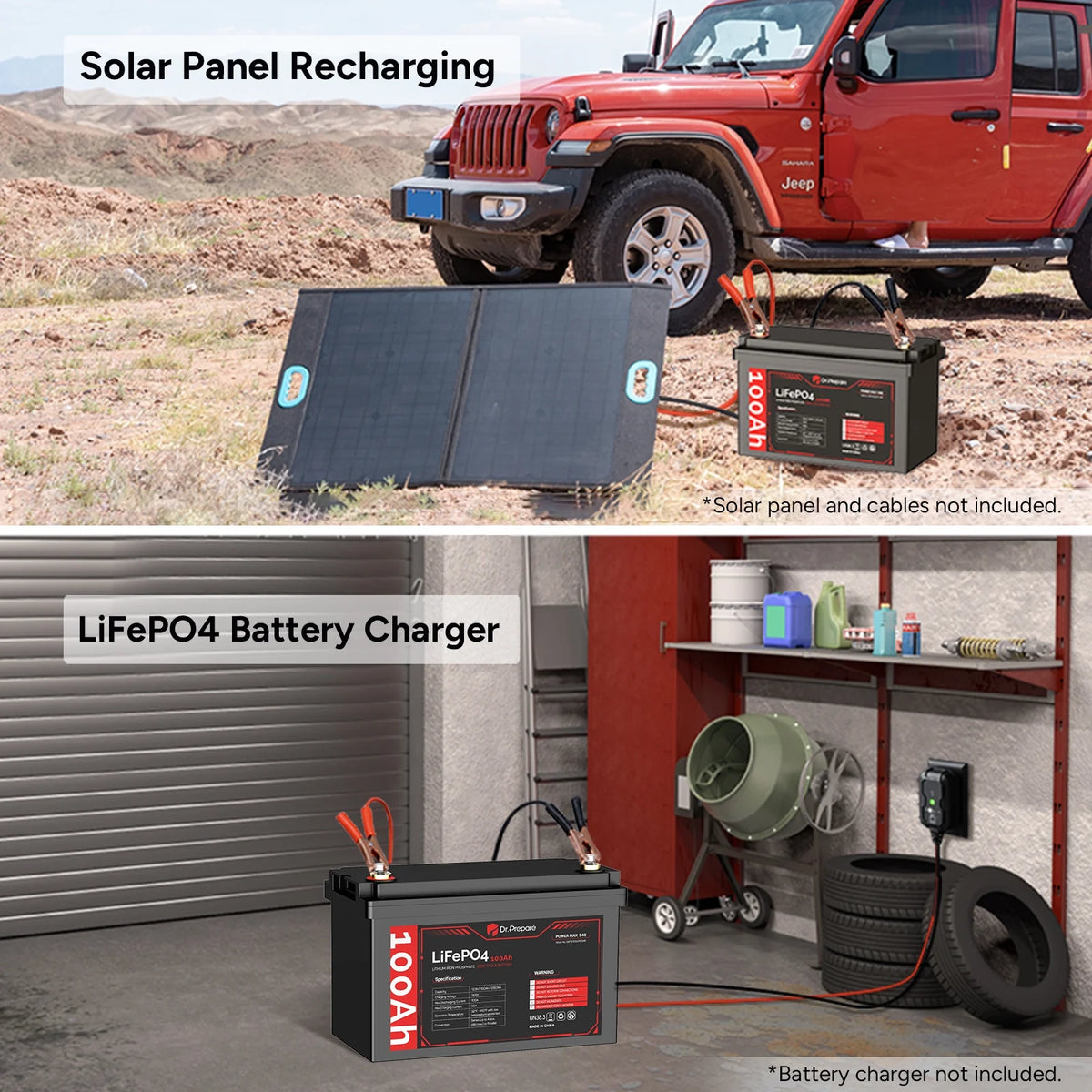 12V 100Ah LiFePO4 Lithium Deep Cycle Battery K450