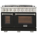 48 6.7 cu. ft. Propane Gas Range in Black with Silver Accents C338704