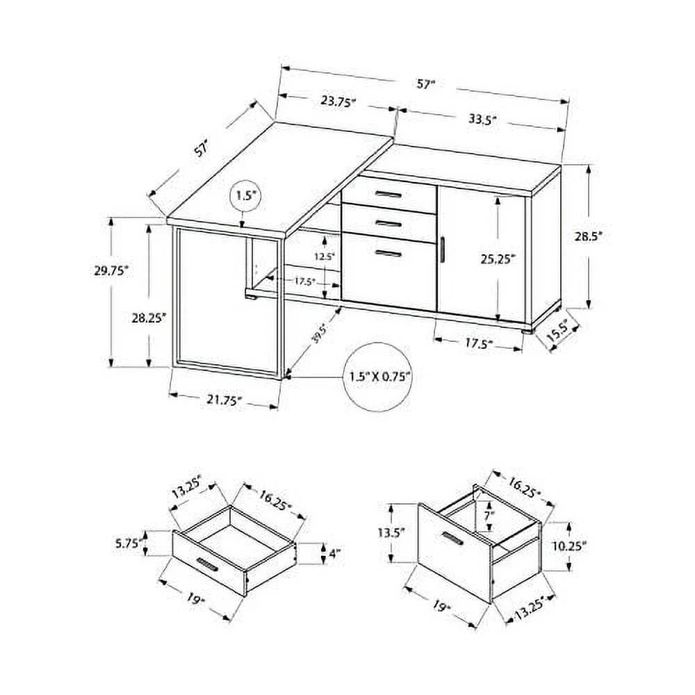 White Computer Desk J644385