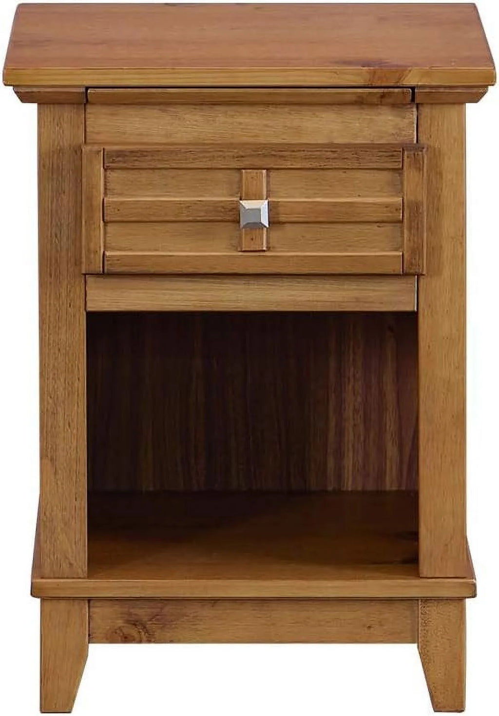 Rustic Wood Nightstand End Table with Drawer G4750