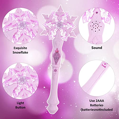 Glow Snowflake Fairy Wand with Sound, 12.59 Inch C855305