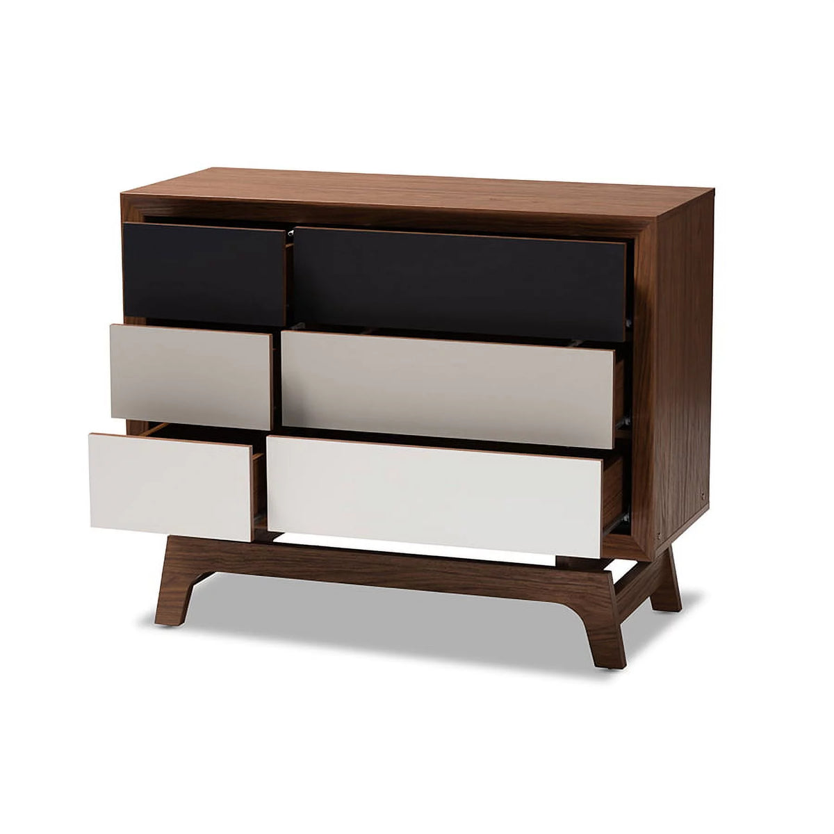 Multicolor Wood 6-Drawer Chest O657