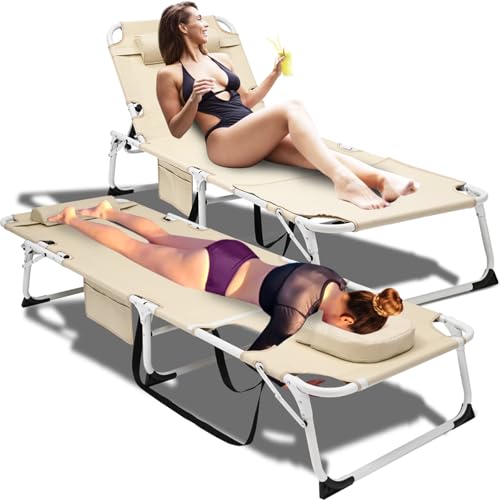 4-in-1 Folding Heavy Duty Chaise with 500LB Load Capacity R907319