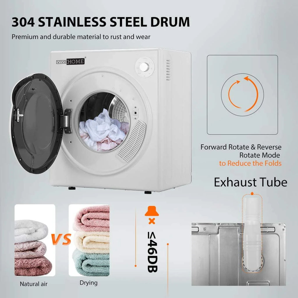 1500W Portable Clothes Dryer Machine 3.5 cu.ft J7732