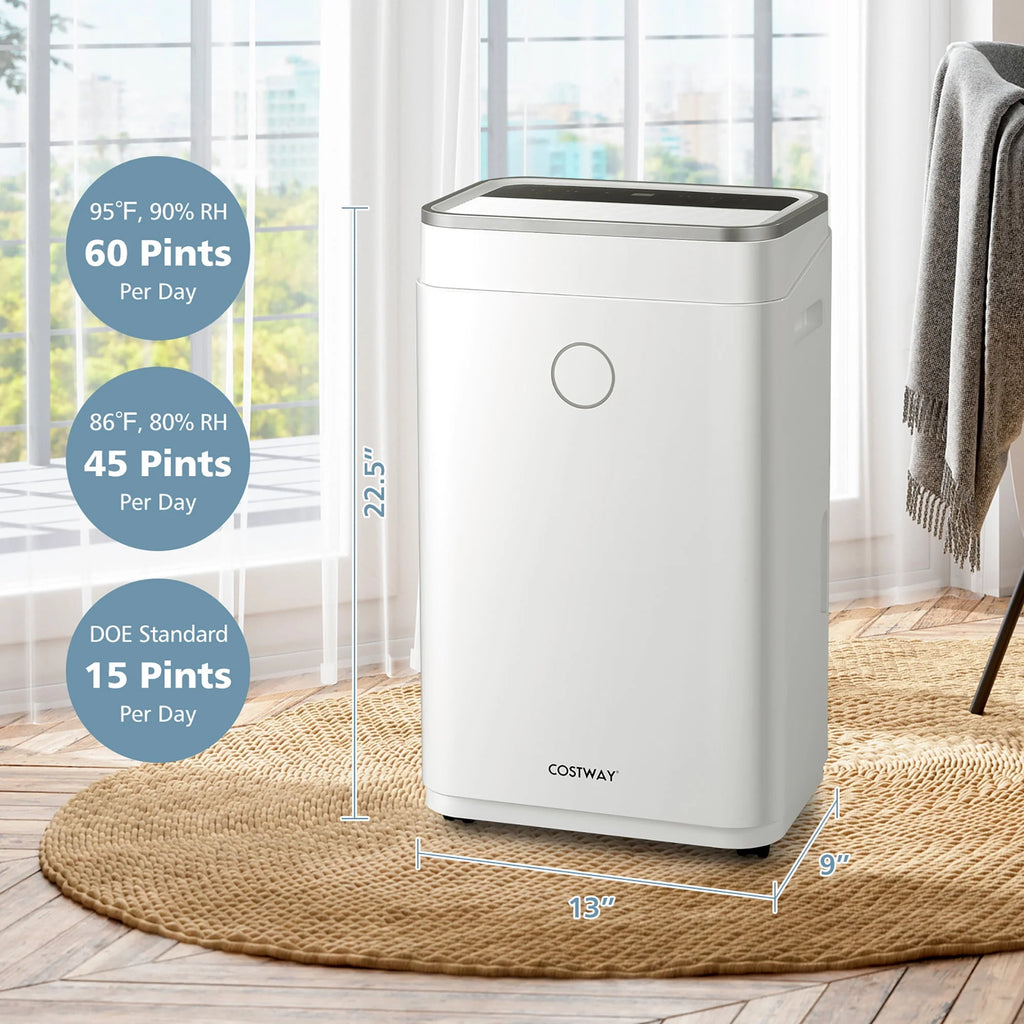 60-Pint Dehumidifier with 3-Color Digital Display S69951