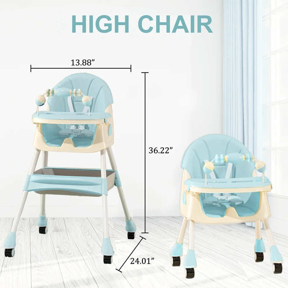 4-in-1 Baby High Chair Dark Blue T63034