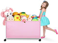 Black Large Toy Box with Wheels H20783