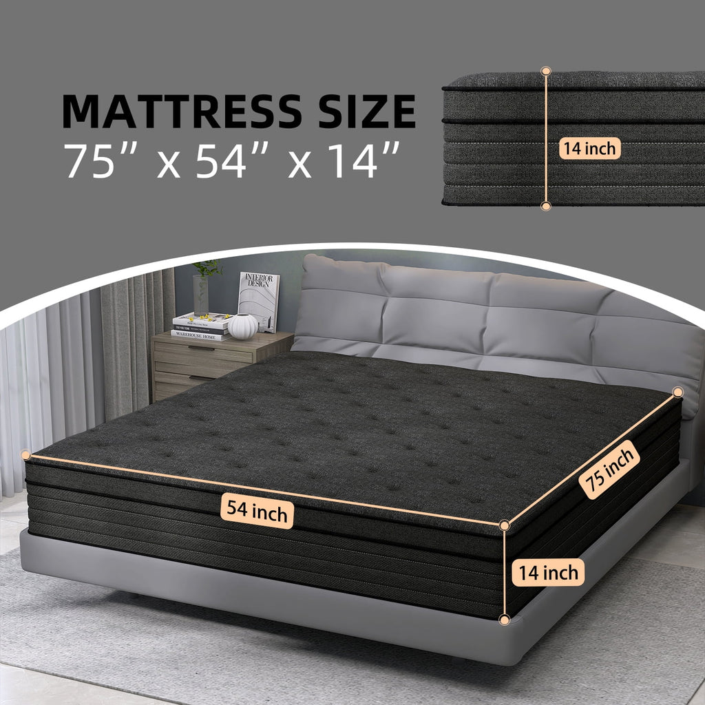 14 inch Full Medium Firm Hybrid Mattress U424831