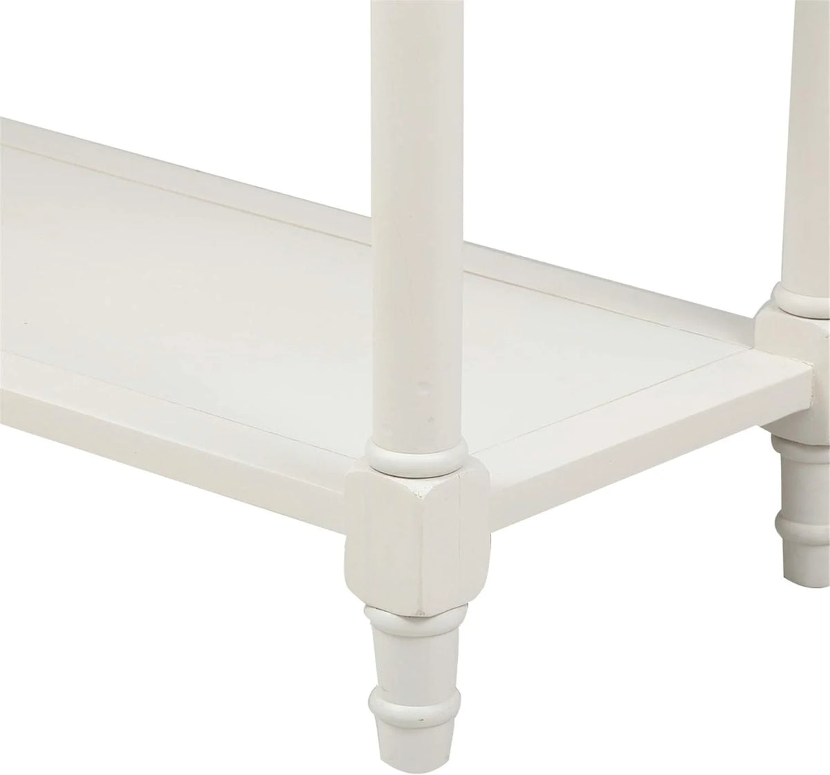 Small Ivory White Console Table with Drawers Q4088