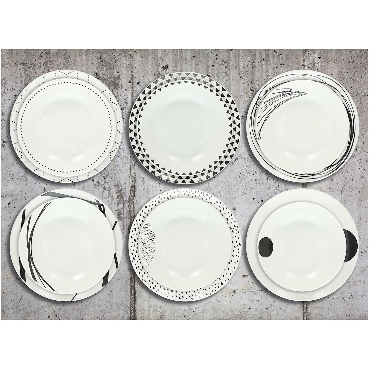Graphic Dinner Set 18pcs G7336