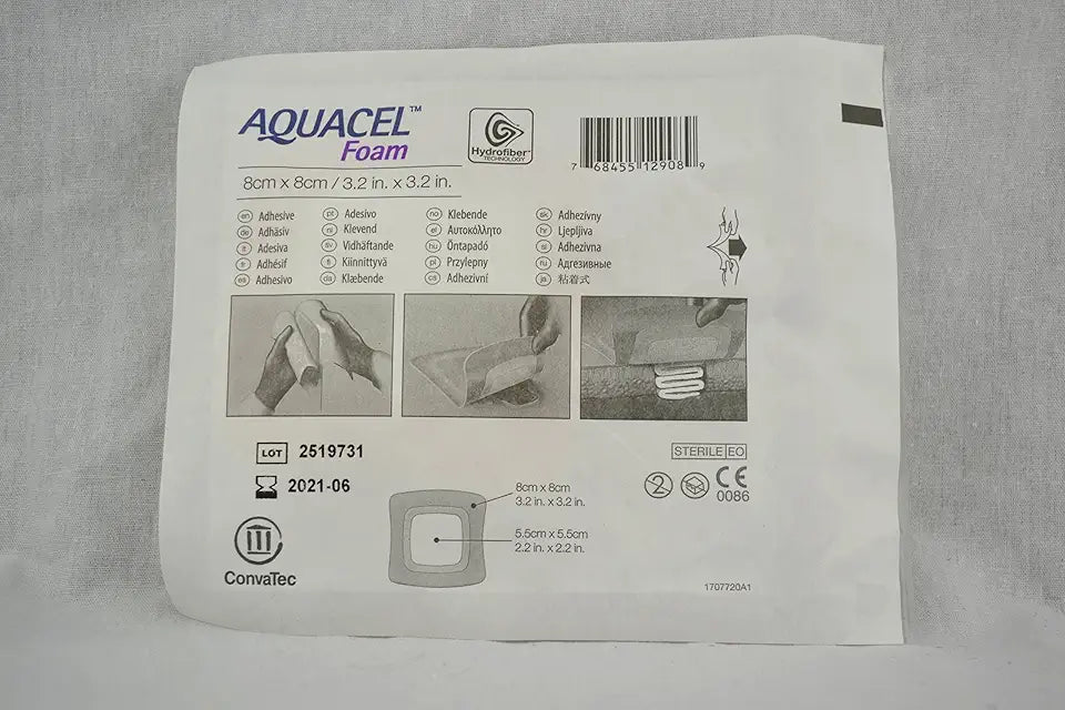 Adhesive Foam Dressing 3.2" x 3.2" Box of 10 D262852