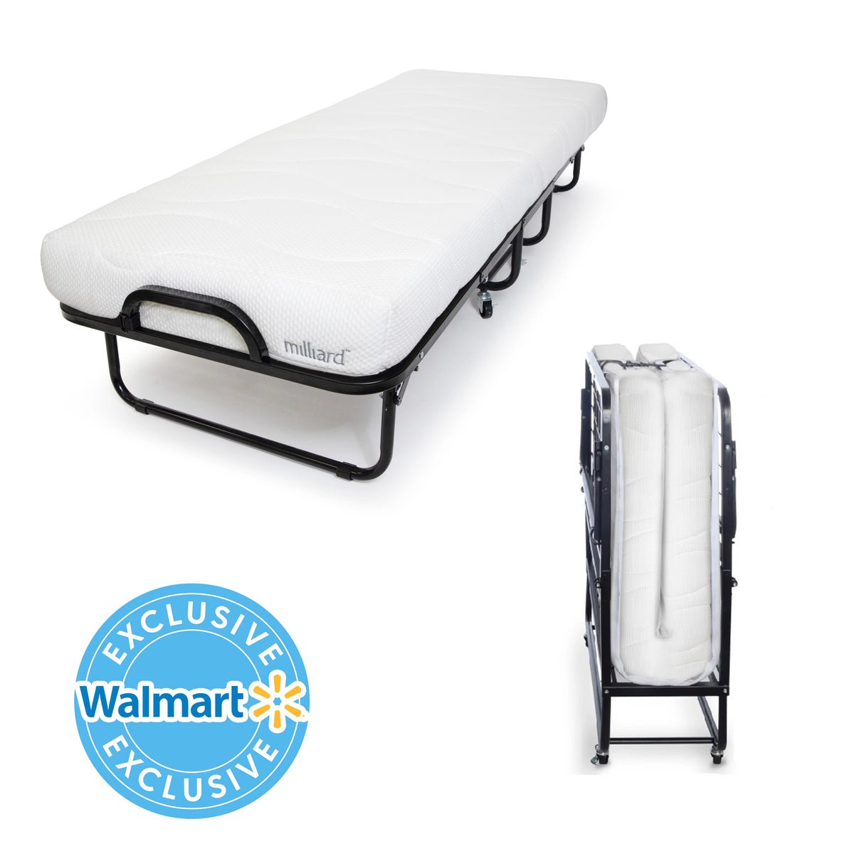 Cot Size Folding Bed with Memory Foam Mattress R683