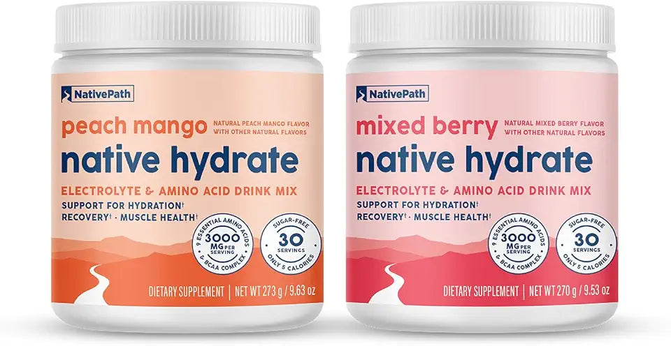 Mixed Berry & Peach Mango Electrolyte Drink Mix with BCAA I120831