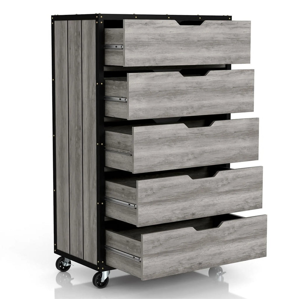 Wood 5-Drawer Dresser O332
