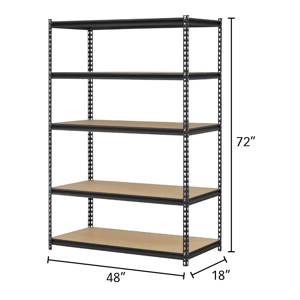 5-Tier Steel Shelving, 4,000 lbs. Total Capacity, Black I6557