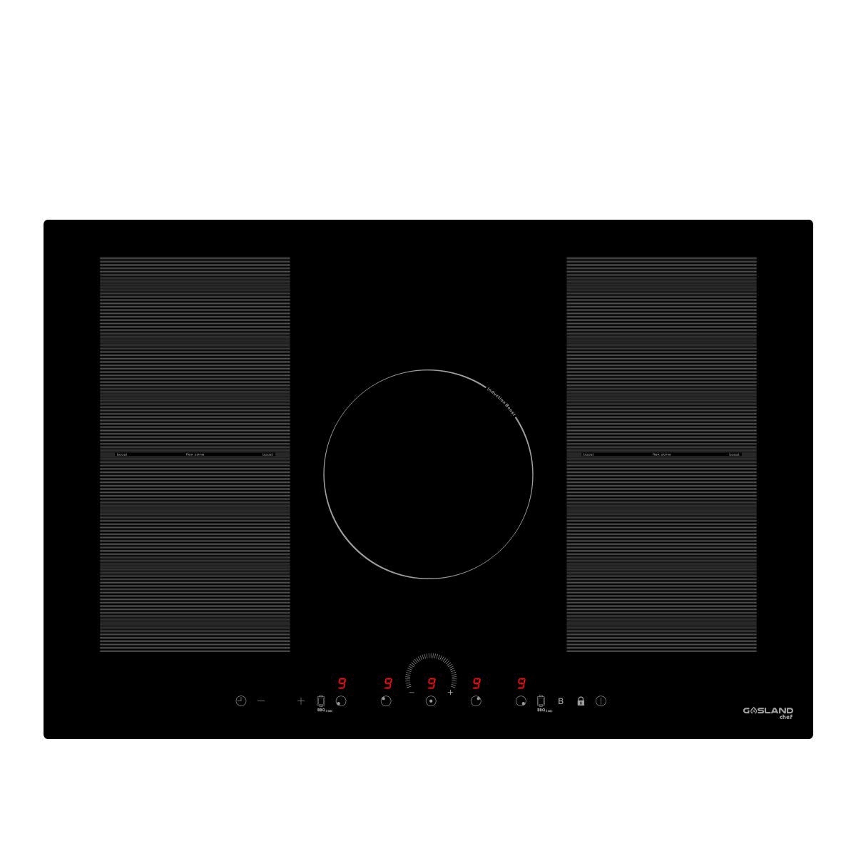 240V Electric Induction Hob, 5 Burner Induction Stovetop, 9 Power Levels, Sensor Touch Control, Black H1728