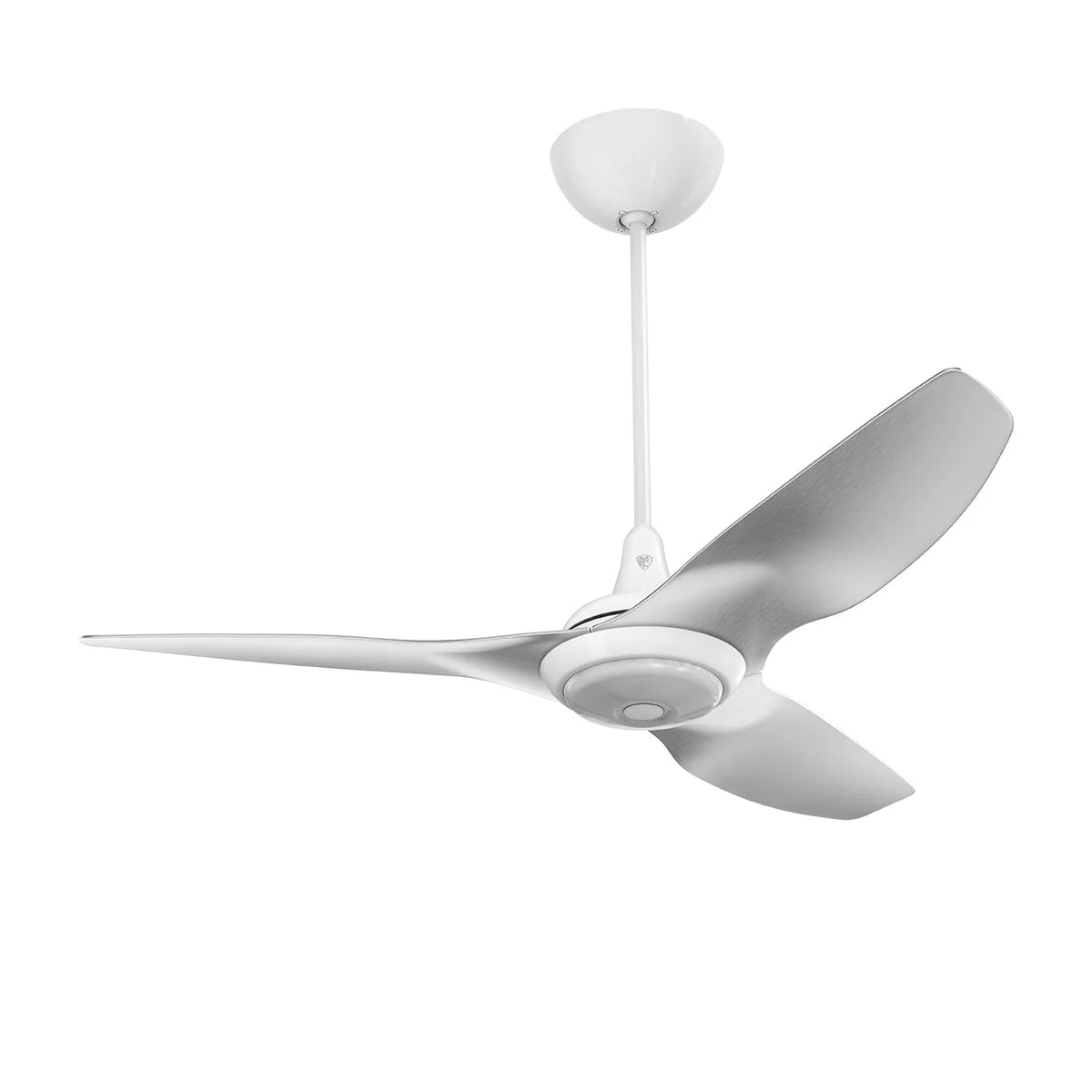 52 Ceiling Fan with Brushed Aluminum Blades and White Finish J3896