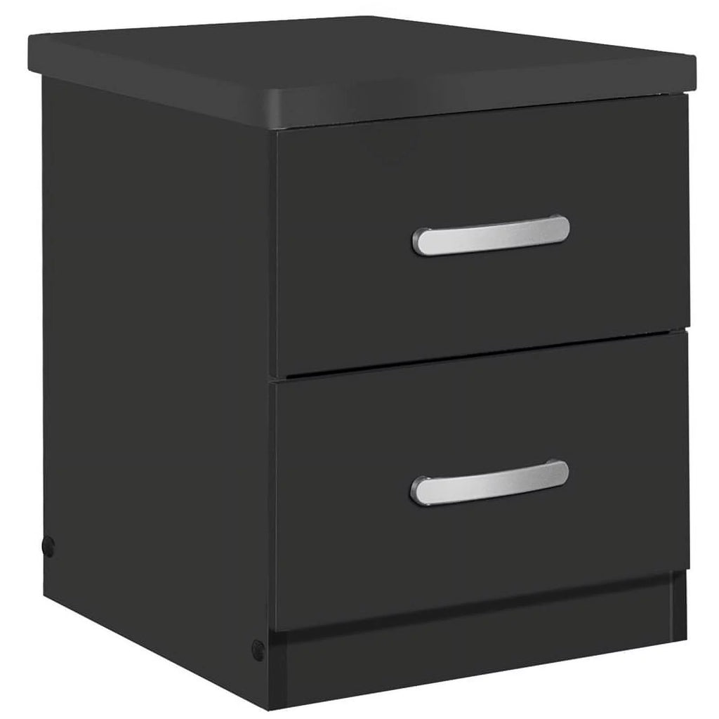 3-Piece Full Bed Armoire Wardrobe Cabinet and Nightstand L198