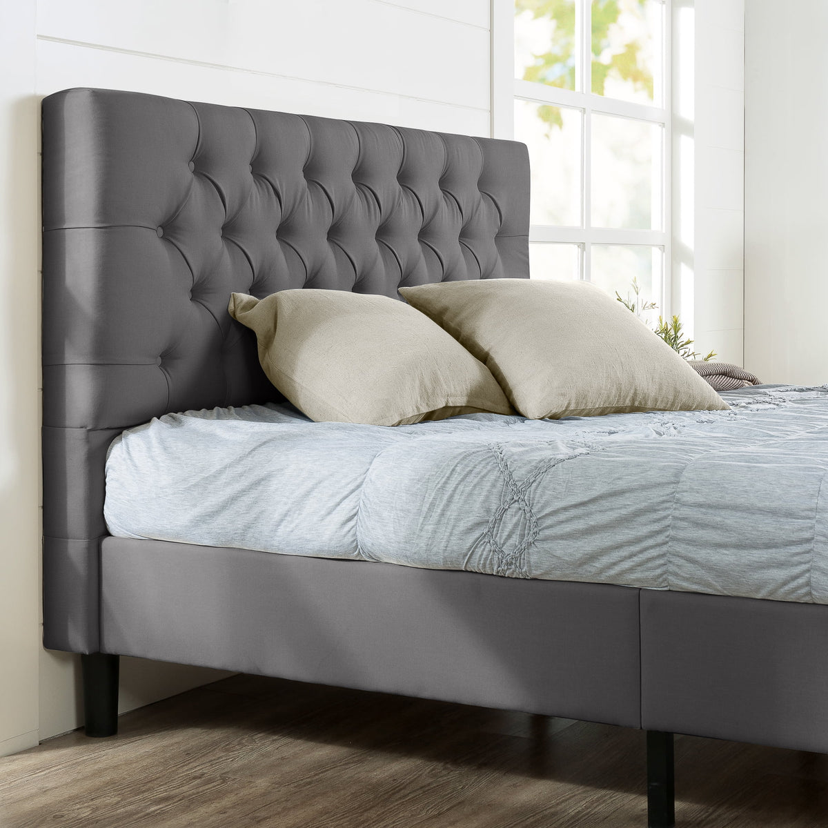Queen Upholstered Platform Bed Frame J306631