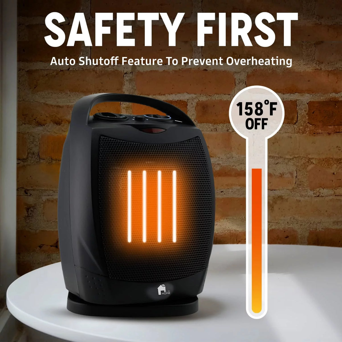 Portable Electric Space Heater 1500W/750W Oscillating T50123
