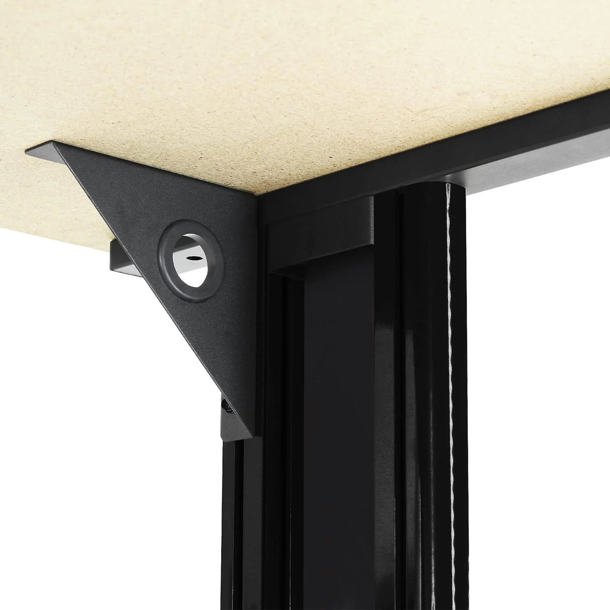 25" X 58" Black Frame Grey Top Computer Desk A380359