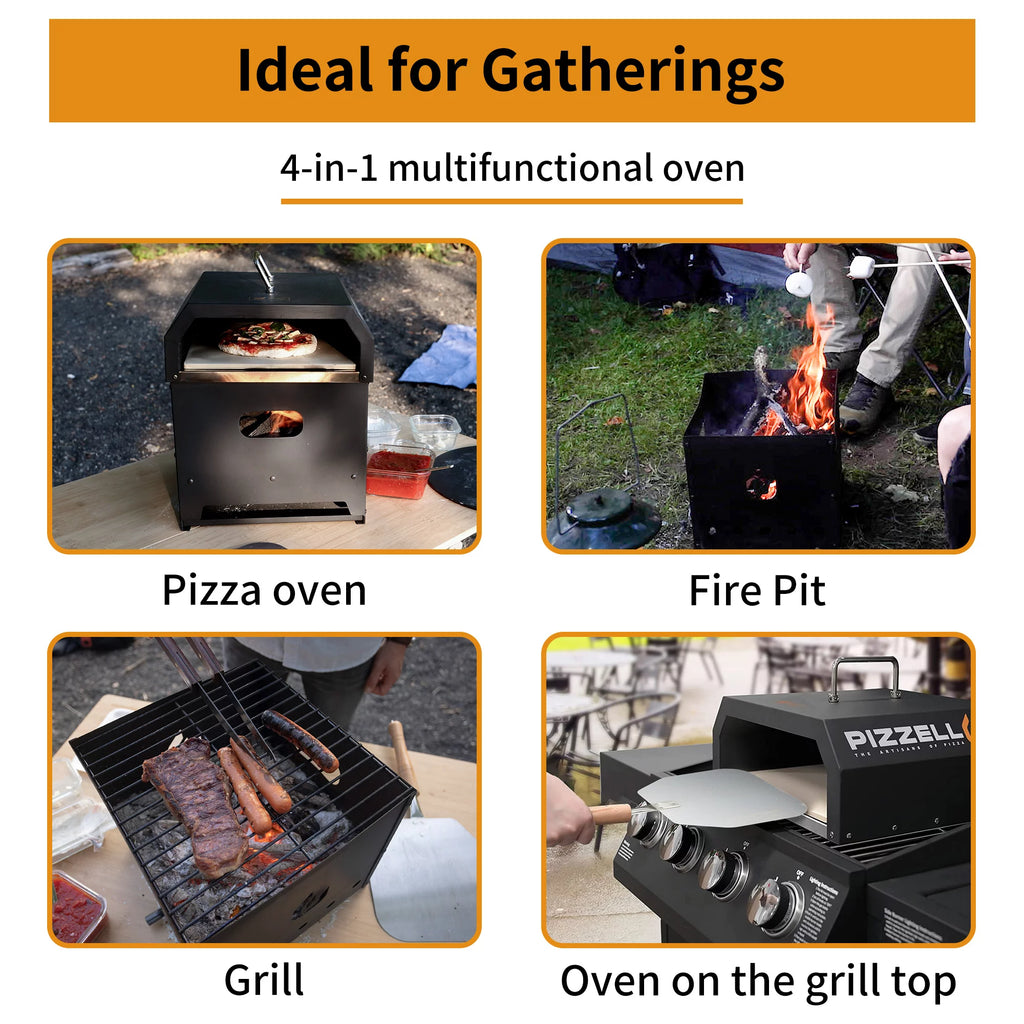 4 in 1 Wood Fired 12 inch Pizza Oven P9178