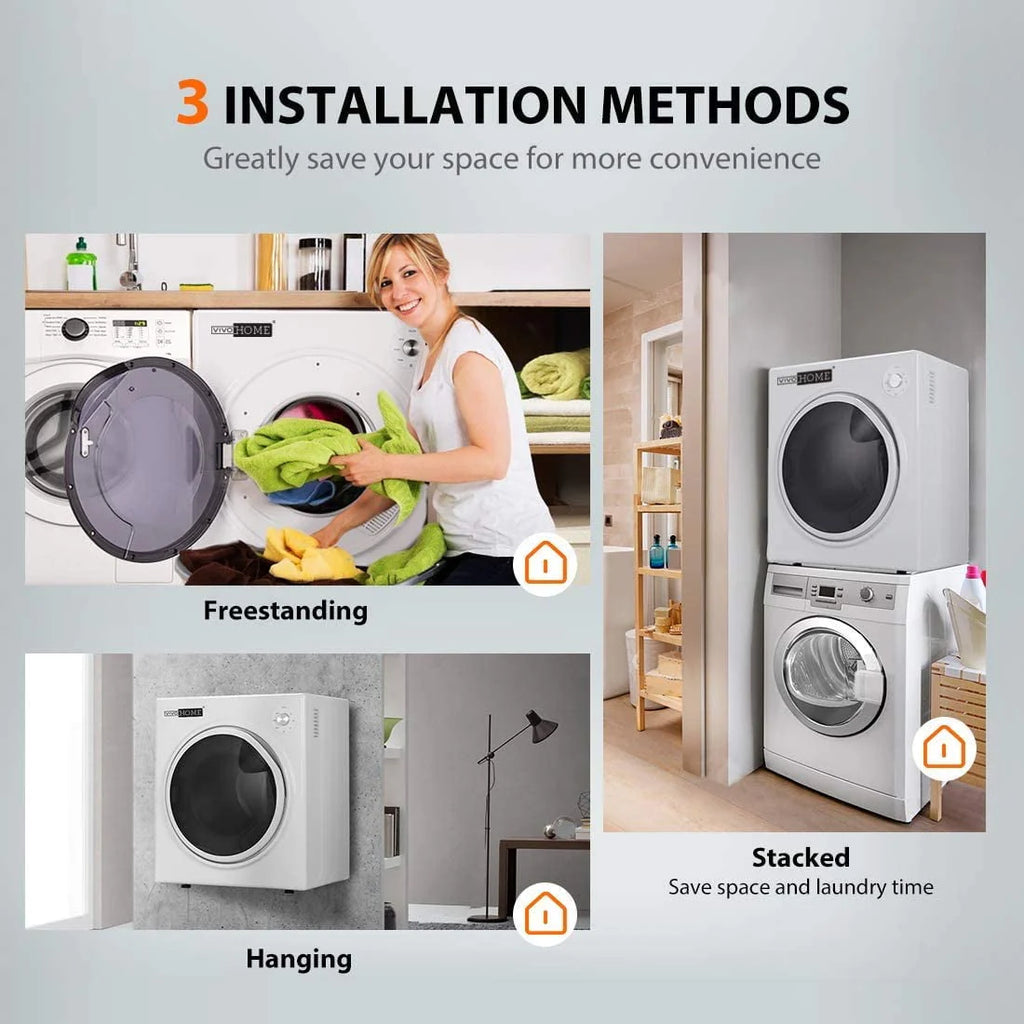 1500W Portable Clothes Dryer Machine 3.5 cu.ft J7732