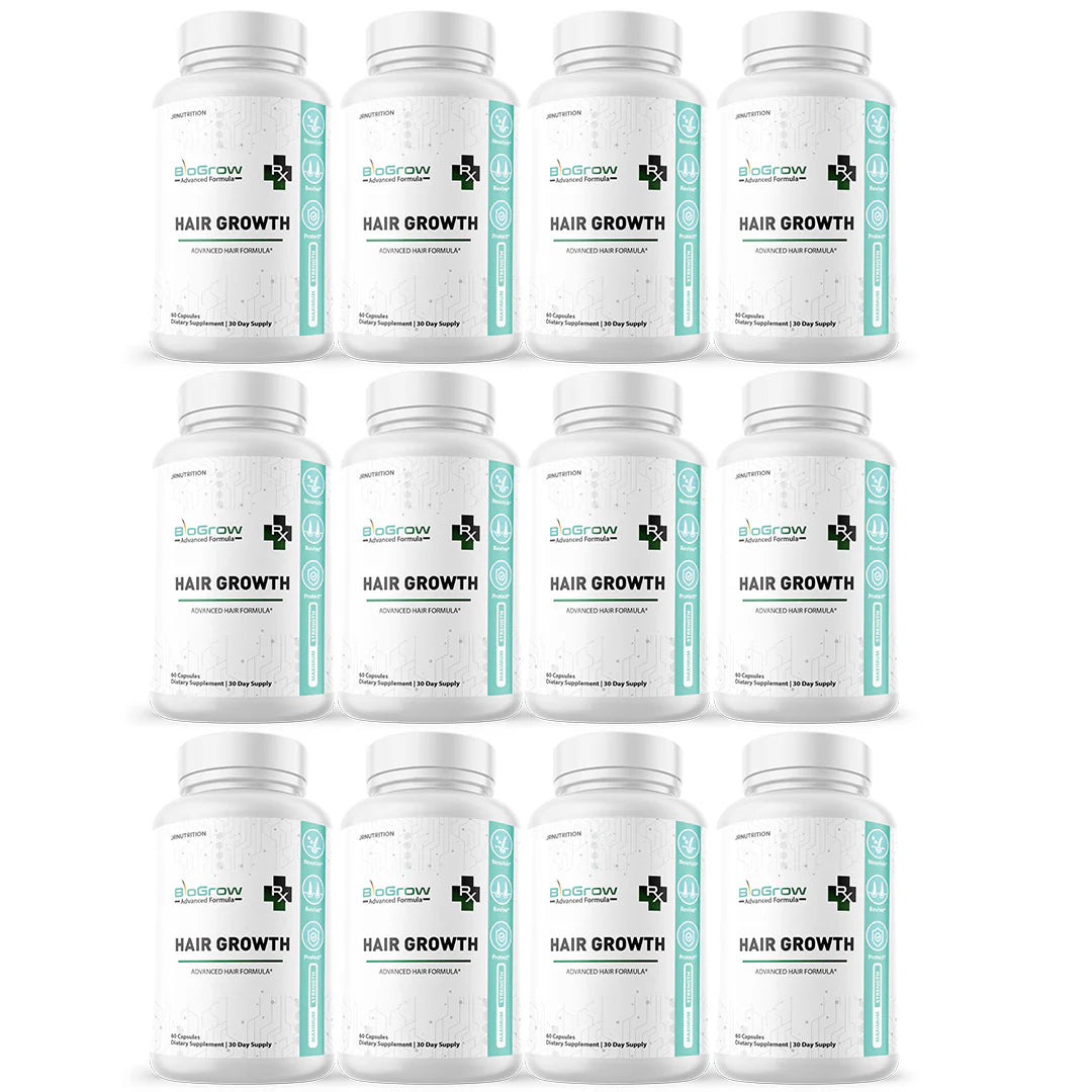 Hair Growth Dietary Supplement 60 Capsules 12 Pack J12919