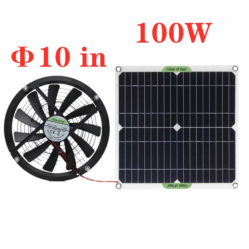 10 Inch Solar Powered Fan X402393