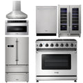 36 Gas Range, Range Hood, Microwave, Refrigerator, Dishwasher, Wine Cooler B3117
