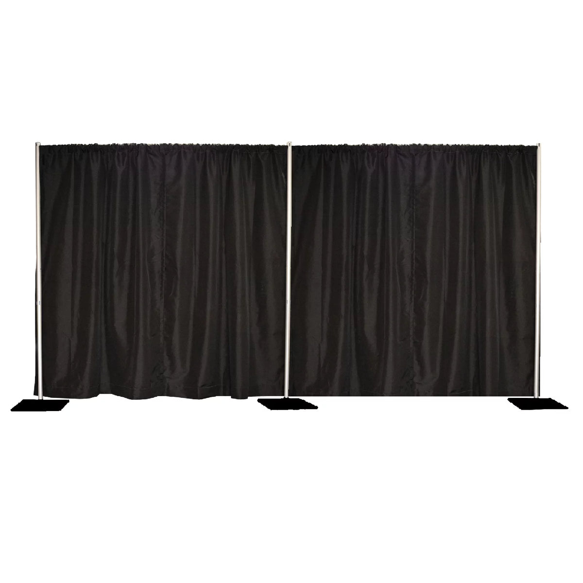 8'x20' Pipe and Drape Backdrop Kit with Black Drape Fabric G9890