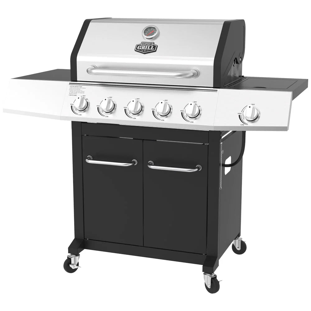 5-Burner Propane Gas Grill with Side Burner I81366