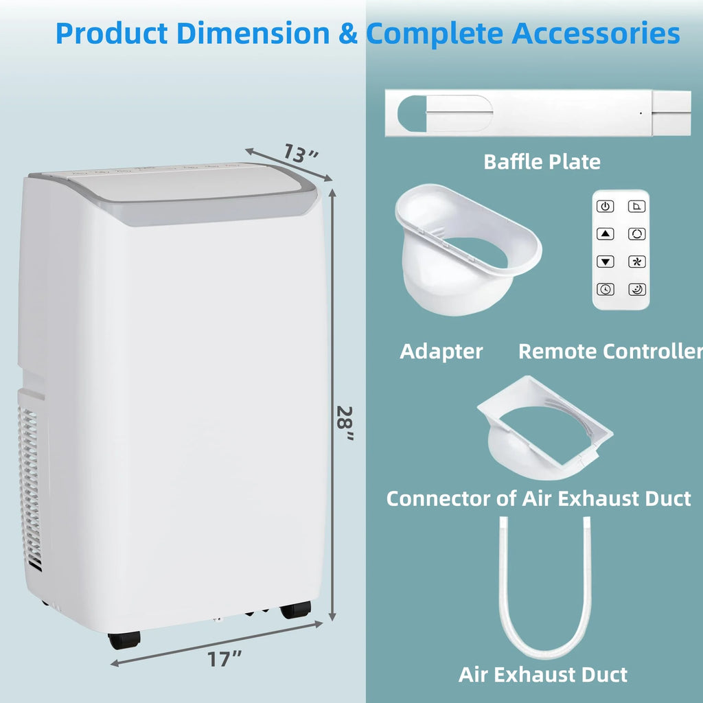 14,000 BTU 3-in-1 Portable Air Conditioner with Remote Control G38879