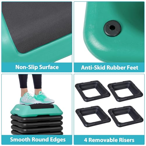 16" x 16" Adjustable Aerobic Stepper Platform with 4 Risers V27924