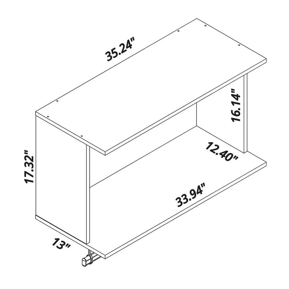 Black Floating Closet with Shelf and Rod D57380