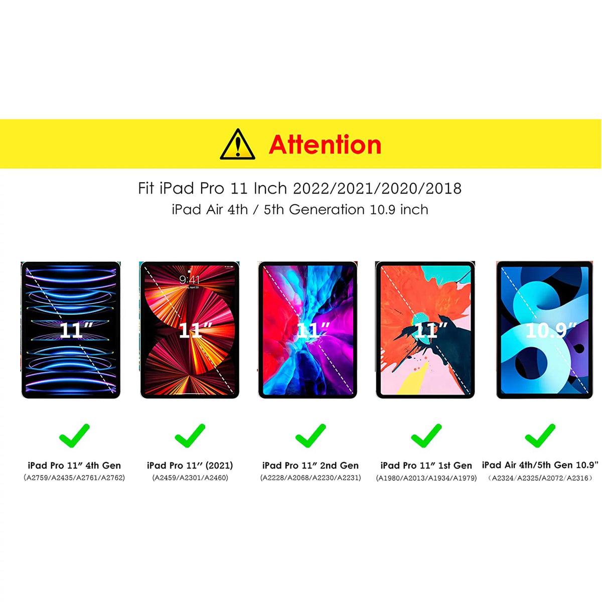 Black PU Leather Folio Case for iPad Pro 11 Inch U51972