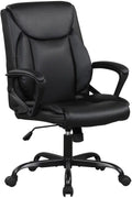 Black Ergonomic PU Leather Office Chair with Lumbar Support N872
