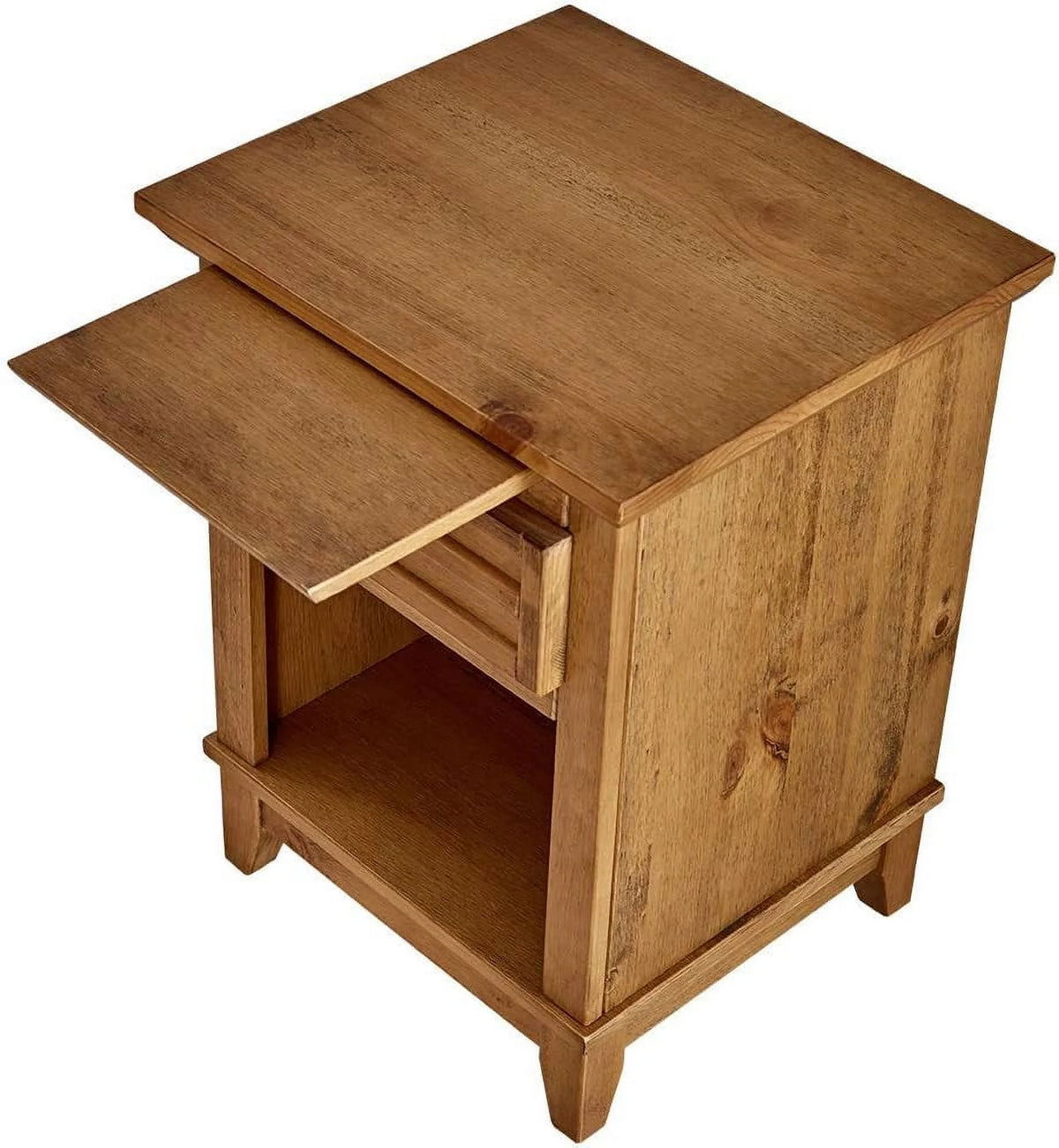 Rustic Wood Nightstand End Table with Drawer G4750