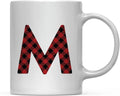 Hot Chocolate Coffee Mug Gift, Red Plaid Initial Letter M, 1-Pack, Includes Gift Box F81189