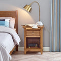 Rustic Wood Nightstand End Table with Drawer G4750