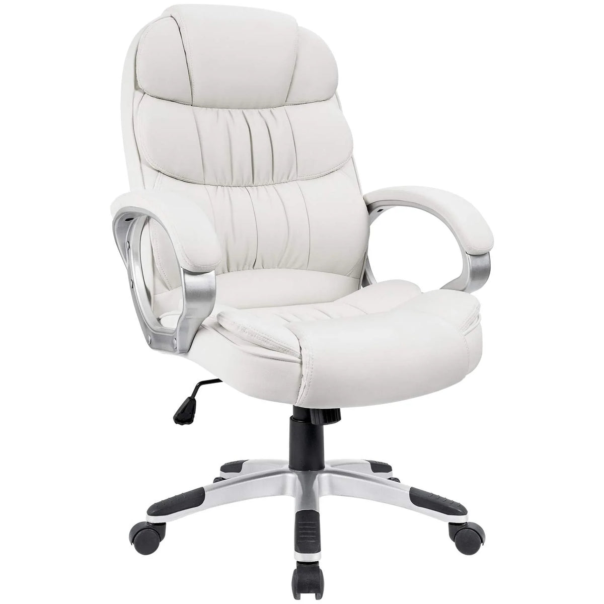 Black Faux Leather Executive Office Chair with Armrests I6172