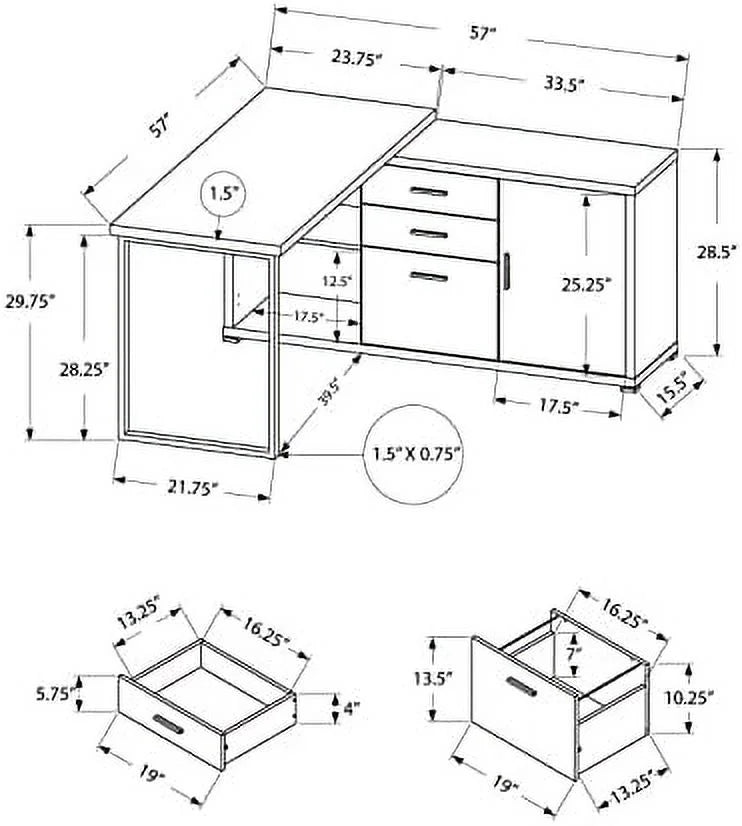 White Computer Desk J644385