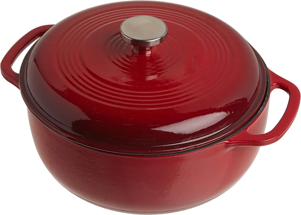 Enameled Cast Iron Dutch Oven 6-Quart Red M607