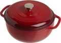 Enameled Cast Iron Dutch Oven 6-Quart Red M607