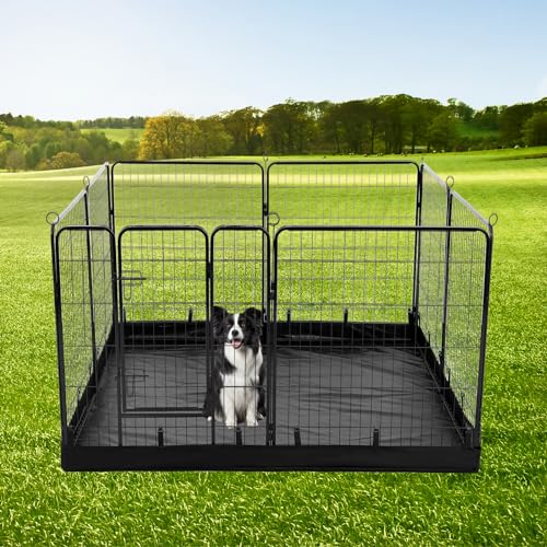 32" H 8 Panels Dog Playpen with Storage Bag F992562