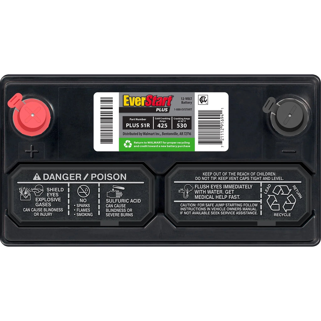 Lead Acid Automotive Battery Group Size 51R 12 Volt 425 CCA K16074