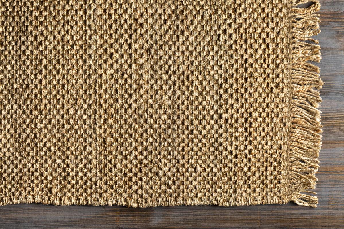 Beige 2' x 3' Jute Area Rug T240