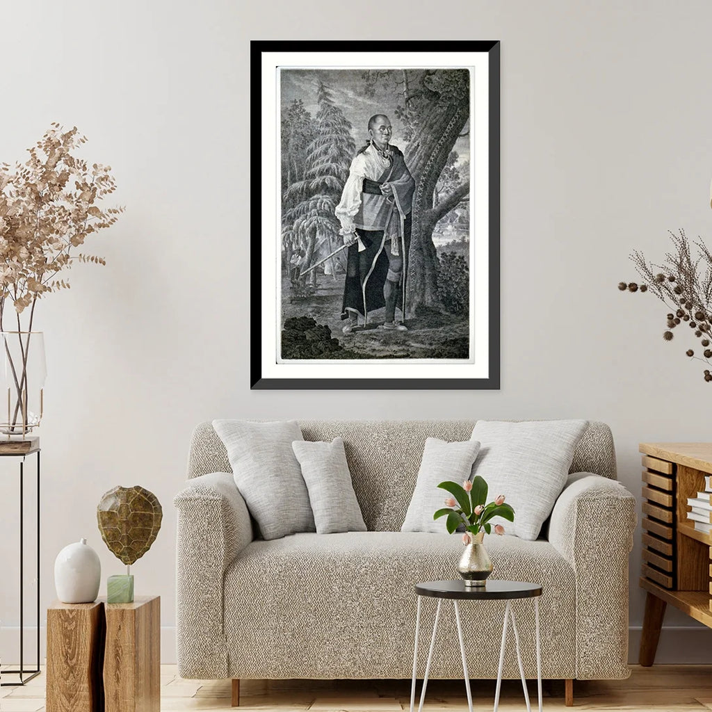 Framed Print Portrait of Mohawk Chief L42808